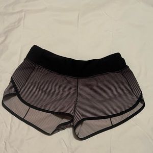 Lululemon Water Proof Speed Shorts in Black and Grey